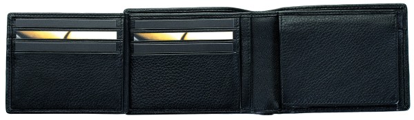 Design Herren Geldbörse mit RFID Schutz in NAPPALINO SOFT schwarz