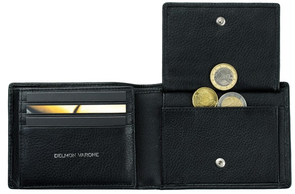 Design Herren Geldbörse mit RFID Schutz in NAPPALINO SOFT schwarz