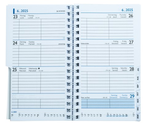 Ersatzkalender mit Spiralbindung 2026