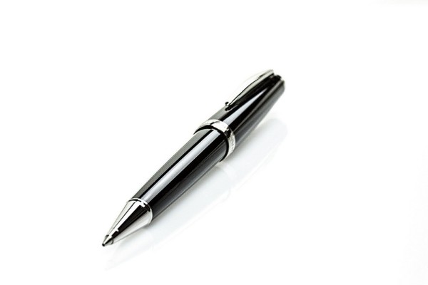 Drehbleistift PALLADIUM schwarz inkl. Stecketui aus Leder