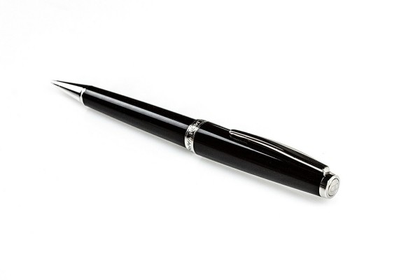 Drehbleistift PALLADIUM schwarz inkl. Stecketui aus Leder