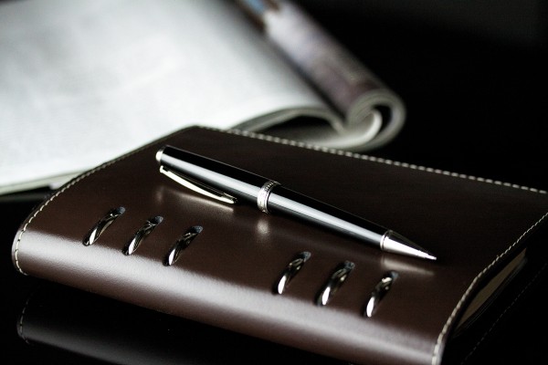 Drehbleistift PALLADIUM schwarz inkl. Stecketui aus Leder