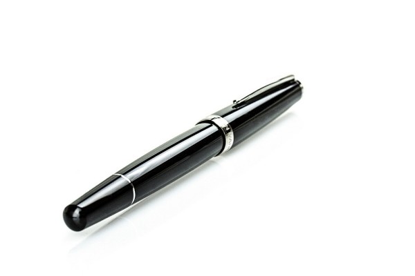 Füllhalter Patrone/Konverter PALLADIUM schwarz inkl. Stecketui aus Leder