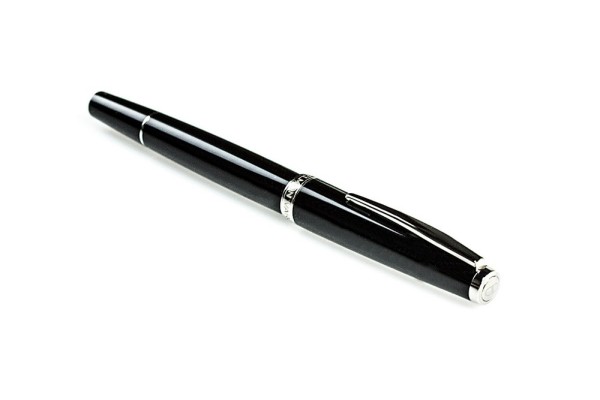 Füllhalter Patrone/Konverter PALLADIUM schwarz inkl. Stecketui aus Leder