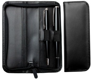 RV-Schreibgeräteetui PREMIUM LEDER BOXCALF schwarz (glatt)
