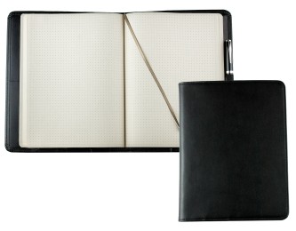 Notizbuch DIN B5+ | Echtleder | BOXCALF schwarz