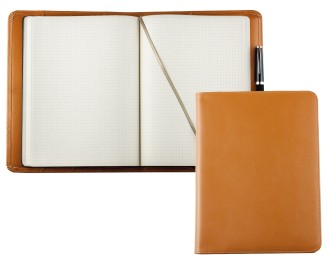 Notizbuch DIN B5+ | Echtleder | BOXCALF hellbraun