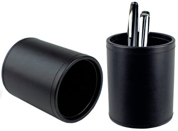 Stifteköcher PREMIUM LEDER BOXCALF schwarz (glatt)