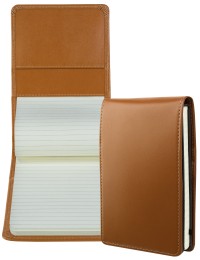 Notizblock Pocket Format | Echtleder | BOXCALF hellbraun