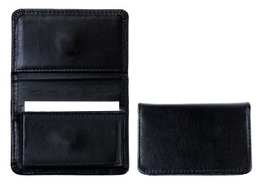 Visitenkartenetui XXL mit Magnetverschluß PREMIUM LEDER BOXCALF schwarz (glatt)