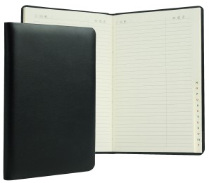 Adressbuch DIN A5 (gebunden) | Echtleder | BOXCALF schwarz