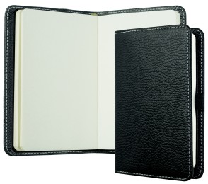 Notizbuch Pocket Format | Echtleder | SOFTGRAIN schwarz