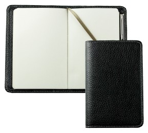 Notizbuch Pocket Format | Echtleder | SOFTGRAIN schwarz