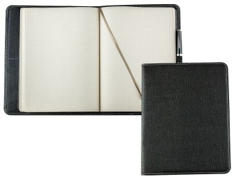 Notizbuch DIN B5+ | Echtleder | SOFTGRAIN schwarz