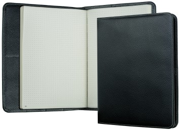 Notizbuch DIN B5+ | Echtleder | SOFTGRAIN schwarz