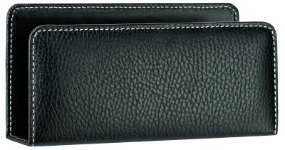 Briefständer PREMIUM LEDER SOFT GRAIN schwarz (genarbt)