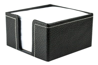 Zettelkasten PREMIUM LEDER SOFT GRAIN schwarz (genarbt)