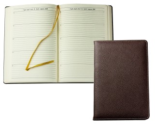 5 Jahreskalender (vergleichend) PREMIUM LEDER SOFT GRAIN dunkelbraun (genarbt)