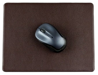 Mousepad PREMIUM LEDER SOFT GRAIN dunkelbraun (genarbt)