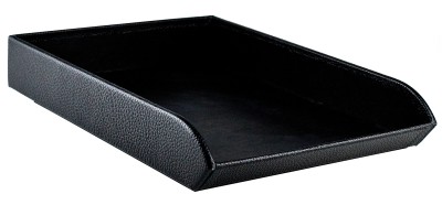 Briefablagekasten PREMIUM LEDER SOFT GRAIN schwarz (genarbt)