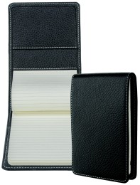 Notizblock Pocket Format | Echtleder | SOFTGRAIN schwarz