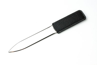 Brieföffner PREMIUM LEDER SOFTGRAIN schwarz (genarbt)
