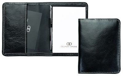 Notizblock DIN A7 | Echtleder | VINTAGE schwarz