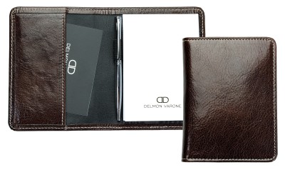 Notizblock DIN A7 | Echtleder | VINTAGE dunkelbraun