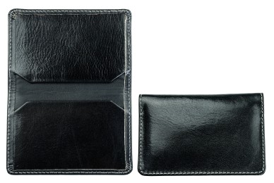Visitenkartenetui PREMIUM LEDER VINTAGE Anilin schwarz