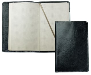 Notizbuch DIN A5 schmal | Echtleder | VINTAGE schwarz