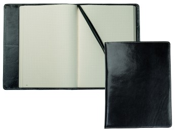 Notizbuch DIN B5+ | Echtleder | VINTAGE schwarz