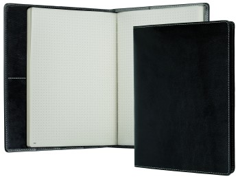 Notizbuch DIN B5+ | Echtleder | VINTAGE schwarz