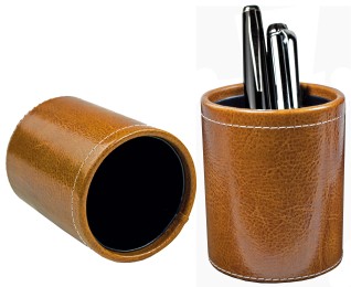 Stifteköcher PREMIUM LEDER VINTAGE cuoiobraun