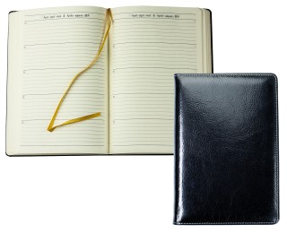 5 Jahreskalender (vergleichend) PREMIUM LEDER VINTAGE Anilin schwarz