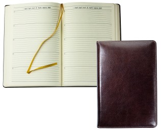 5 Jahreskalender (vergleichend) PREMIUM LEDER VINTAGE Anilin marronebraun