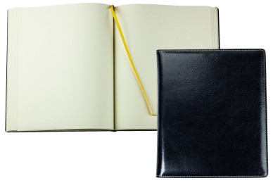 Gästebuch (gebunden) | Echtleder | VINTAGE schwarz