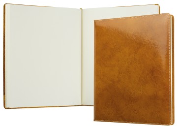 Gästebuch (gebunden) | Echtleder | VINTAGE hellbraun