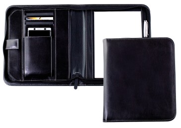 Media Tablet Schreibmappe DIN A5 PREMIUM LEDER VINTAGE schwarz