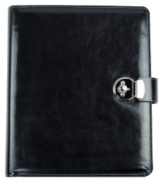 Dokumentenmappe DIN A4 / DIN A4+ mit Ringmechanik & Schloss | Echtleder | VINTAGE schwarz