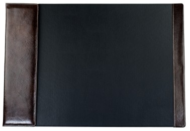 Schreibunterlage 65x45 mit Klappleiste inkl. Block + Kalender 2026/2027 PREMIUM LEDER VINTAGE Anilin marronebraun