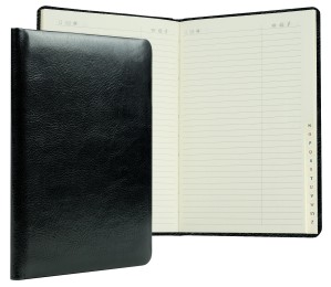 Adressbuch DIN A5 (gebunden) | Echtleder | VINTAGE schwarz