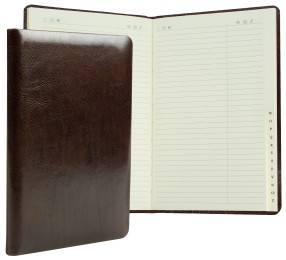 Adressbuch DIN A5 (gebunden) | Echtleder | VINTAGE dunkelbraun