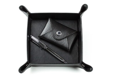 Taschenleerer PREMIUM LEDER MANHATTAN schwarz mit Paglia Narbung