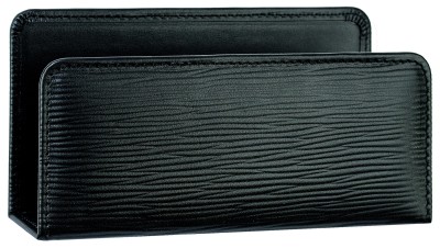 Briefständer PREMIUM LEDER Manhattan schwarz mit PAGLIA Narbung