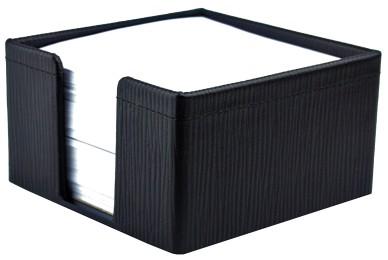 Zettelkasten PREMIUM LEDER MANHATTAN schwarz mit Paglia Narbung