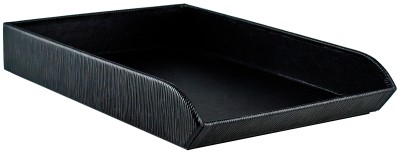 Briefablagekasten PREMIUM LEDER MANHATTAN schwarz mit Paglia Narbung