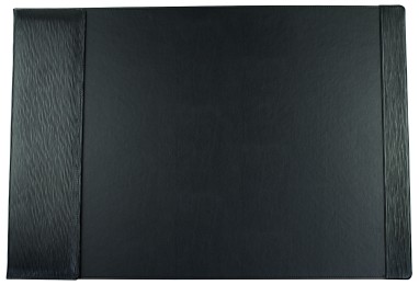 Schreibunterlage 65x45 mit Klappleiste inkl. Block + Kalender 2026/2027 PREMIUM LEDER Manhattan mit Paglia Narbung