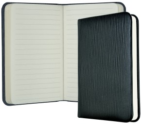 Notizbuch Pocket Format (gebunden) | Echtleder | PAGLIA schwarz