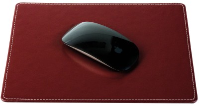 Mousepad CAMBRIDGE Top Grain Rindspaltleder mit heller Kontrastnaht rot