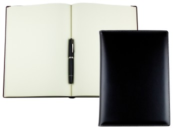 Notizbuch DIN A4 (gebunden) | Echtleder | CAMBRIDGE schwarz